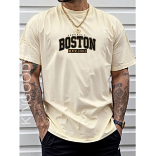 Camiseta Masculina black Boston Camisa Estampada 100% algodão em Oferta na Shopee