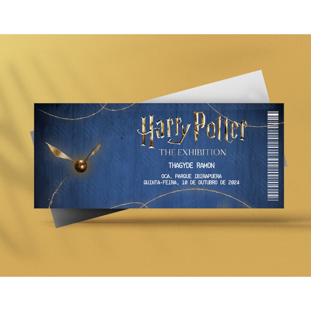 Ingresso Holográfico Personalizado Harry Potter - The Exhibition