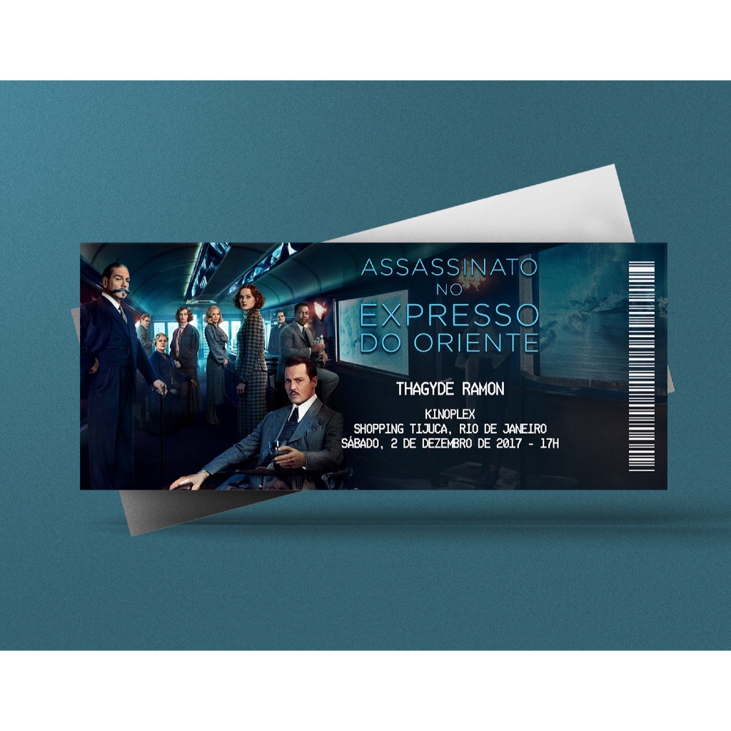 Ingresso Holográfico Personalizado Assassinato no Expresso do Oriente