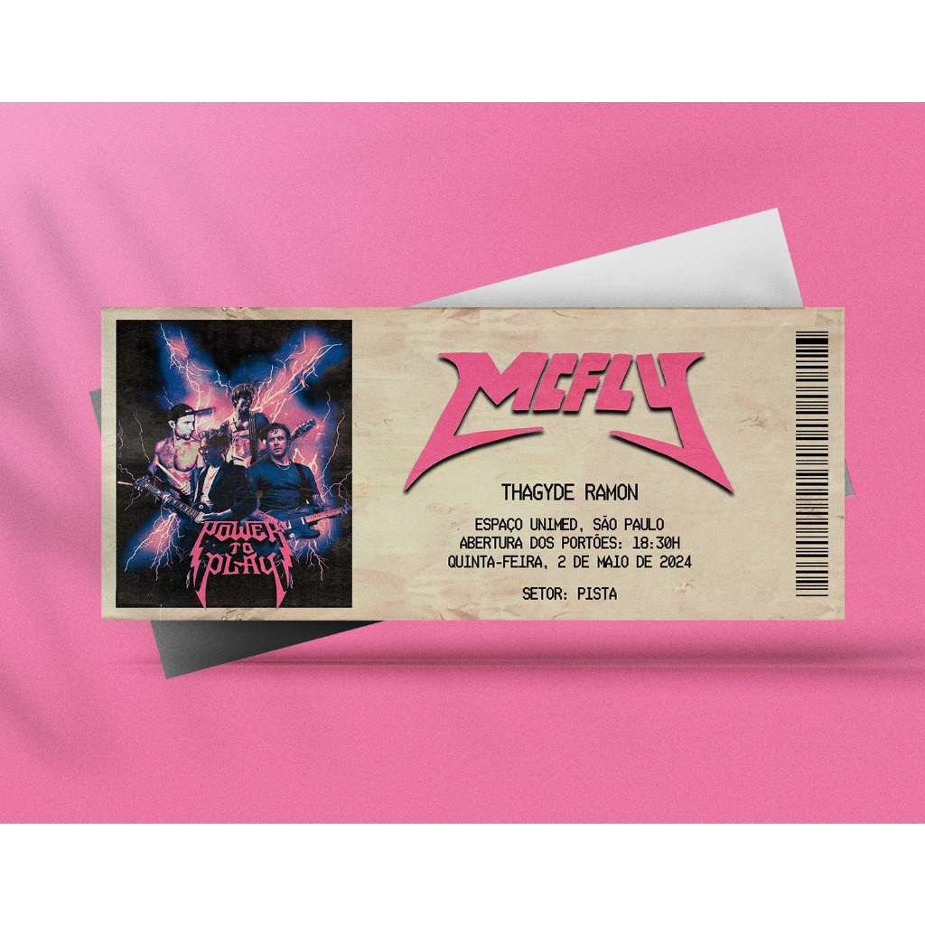 Ingresso Holográfico Personalizado MC Fly 2024