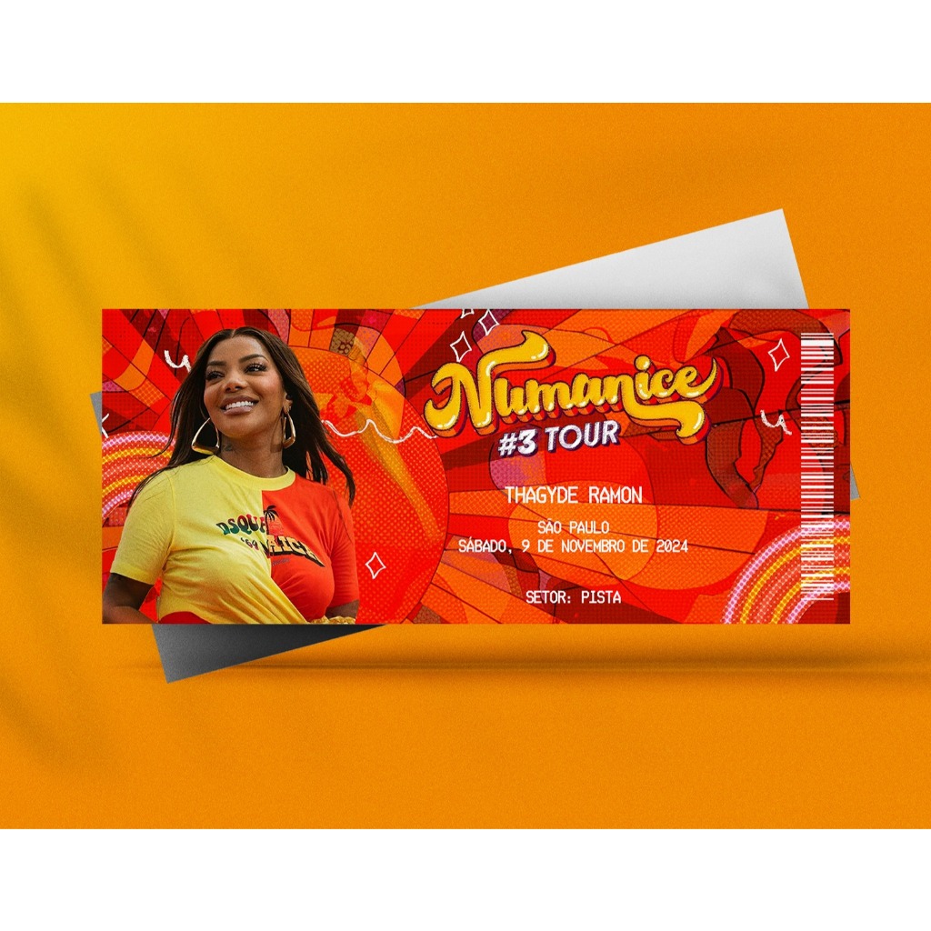 Ingresso Holográfico Personalizado Ludmilla Numanice #3 Tour