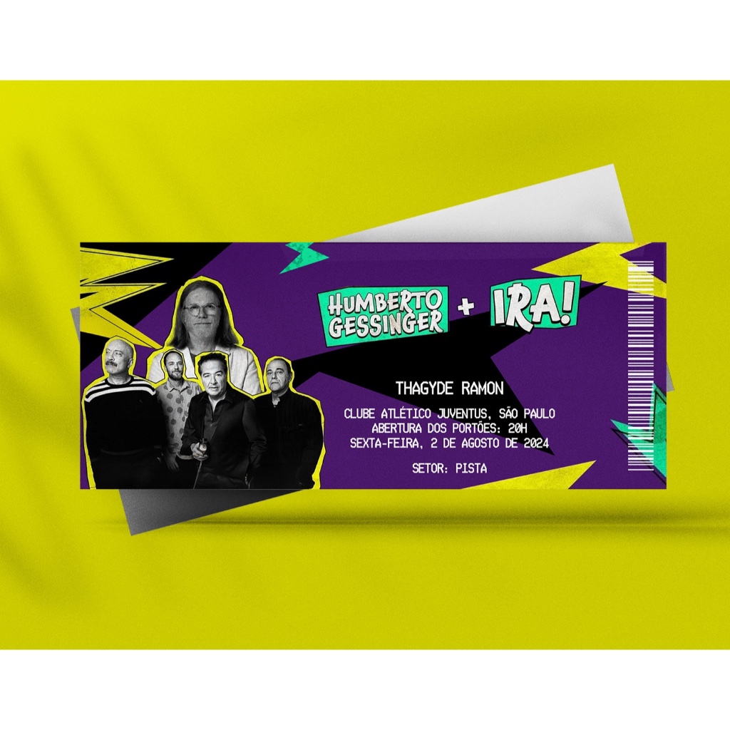 Ingresso Holográfico Personalizado Humberto Gessinger + Ira