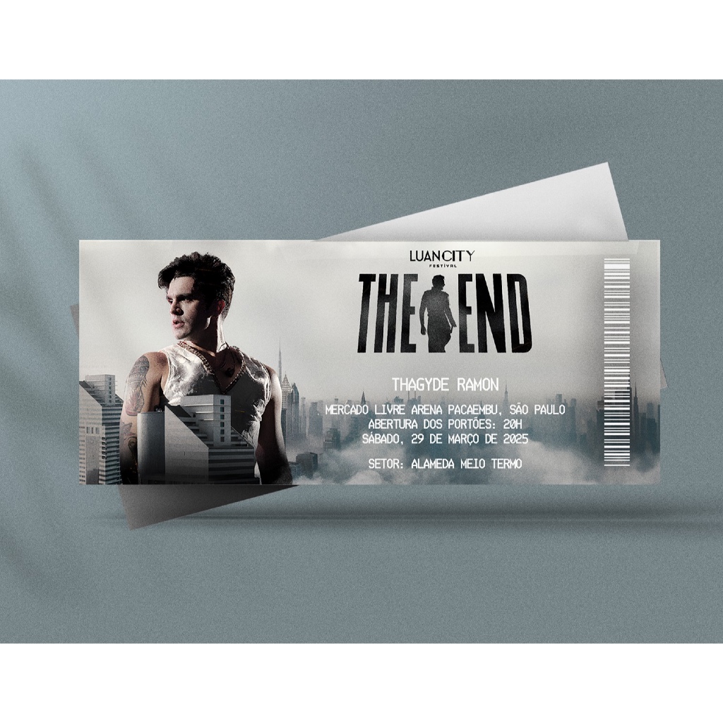 Ingresso Holográfico Personalizado Luan Santana - The End