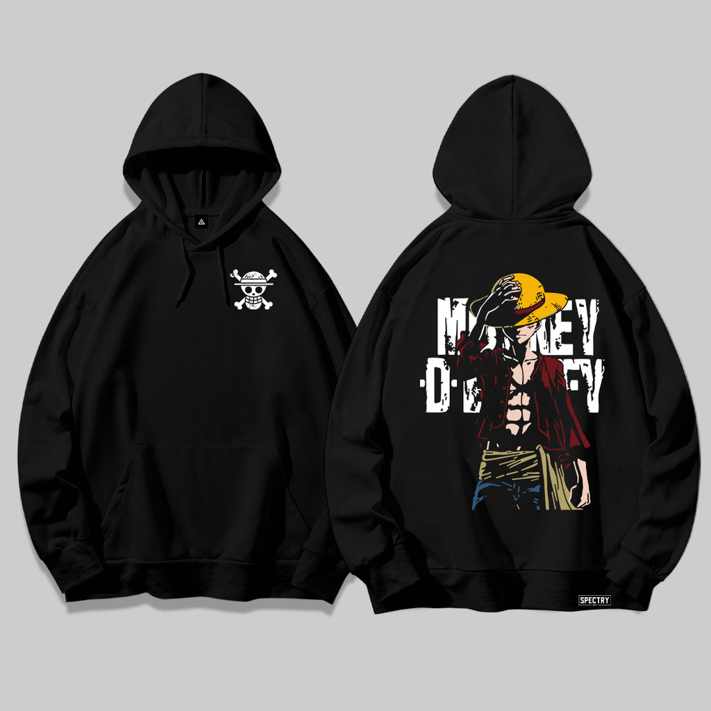 Moletom Canguru Com Bolso e Capuz Streetwear Luffy One Piece Premium Unissex