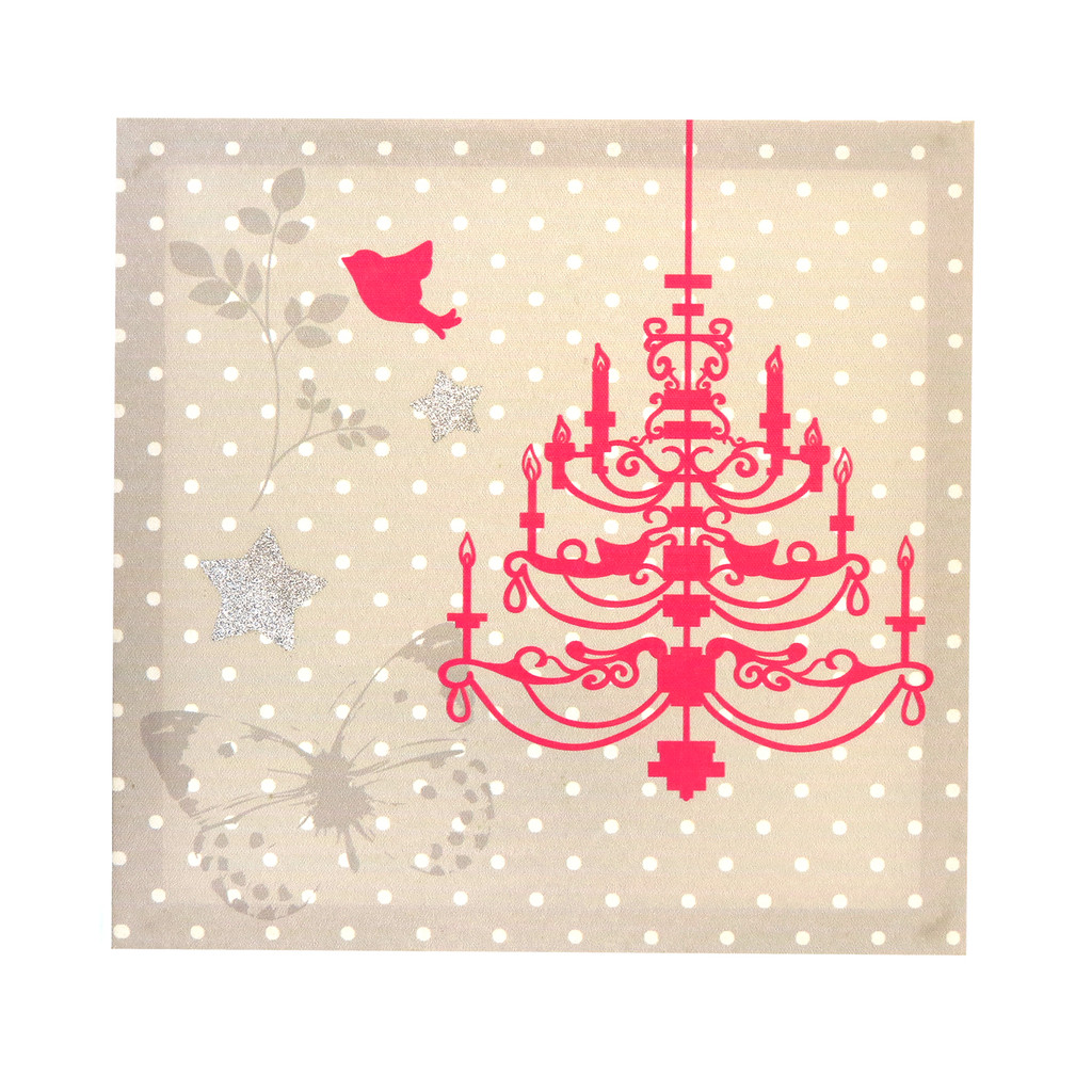 Tela Decorativa de Parede Canvas Lustre Rosa Prata - 28x28