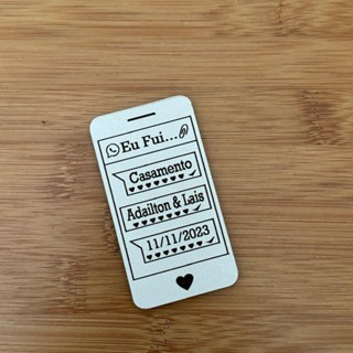 Kit Imãs de Geladeira Iphone - Lembrancinha de Casamento Personalizado MDF