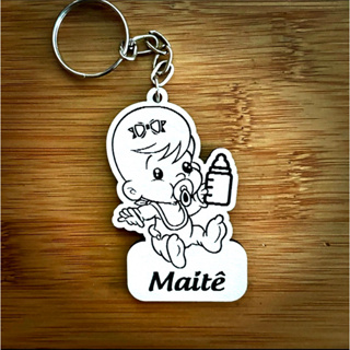 Kit Chaveiros MDF Bebê - Lembrancinha Chá de Bebê e Chá de Fraldas em Oferta na Shopee