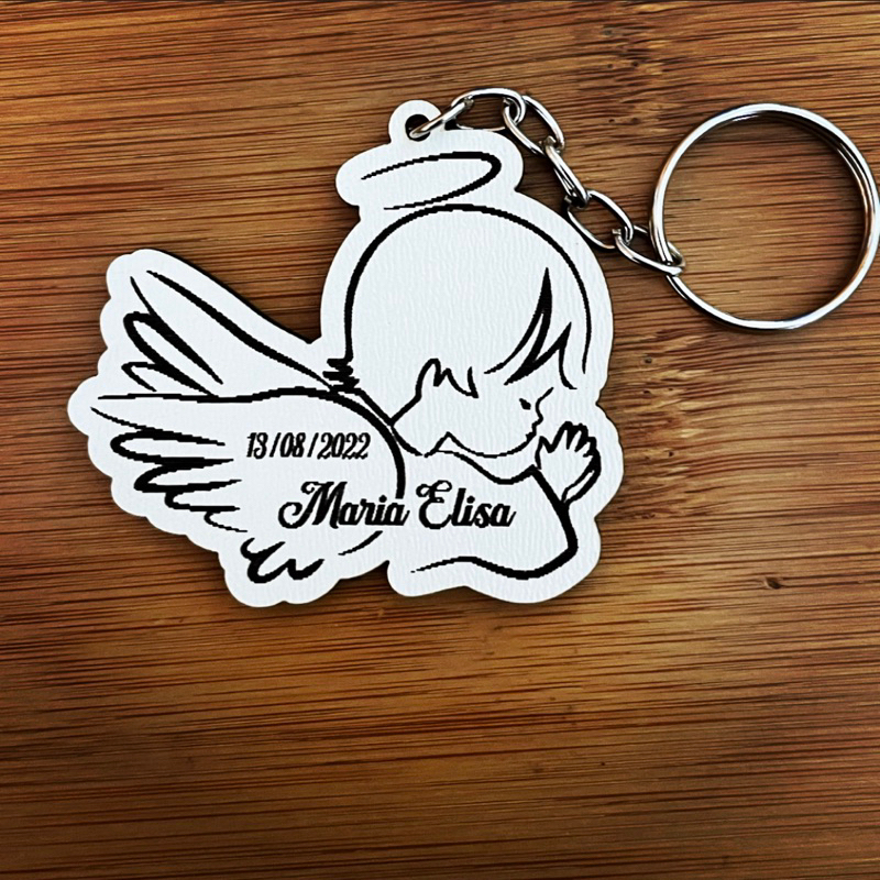 Kit de Chaveiros MDF Personalizados Batizado Corte A Religioso Personalizado em MDF
