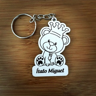 Kit Chaveiros MDF Ursinho Principe - Lembrancinha Chá de Bebê e Aniversário em Oferta na Shopee