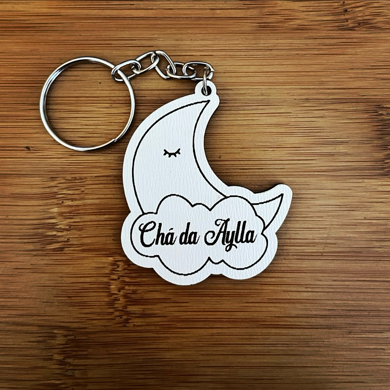 Kit Chaveiros MDF Nuvem Lua - Lembrancinha Chá de Bebê e Chá de Fraldas em Oferta na Shopee