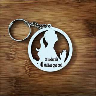 Kit Chaveiros MDF Mulher Orando – Lembrancinha Religiosa - Brinde para Igreja em Oferta na Shopee