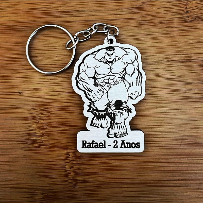 Kit Chaveiros MDF Hulk Vingadores – Lembrancinha de Aniversário