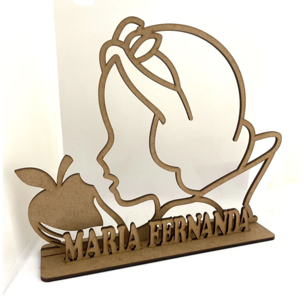 Kit de Lembrancinha Branca Neve Aniversário Aniversário Infantil em MDF