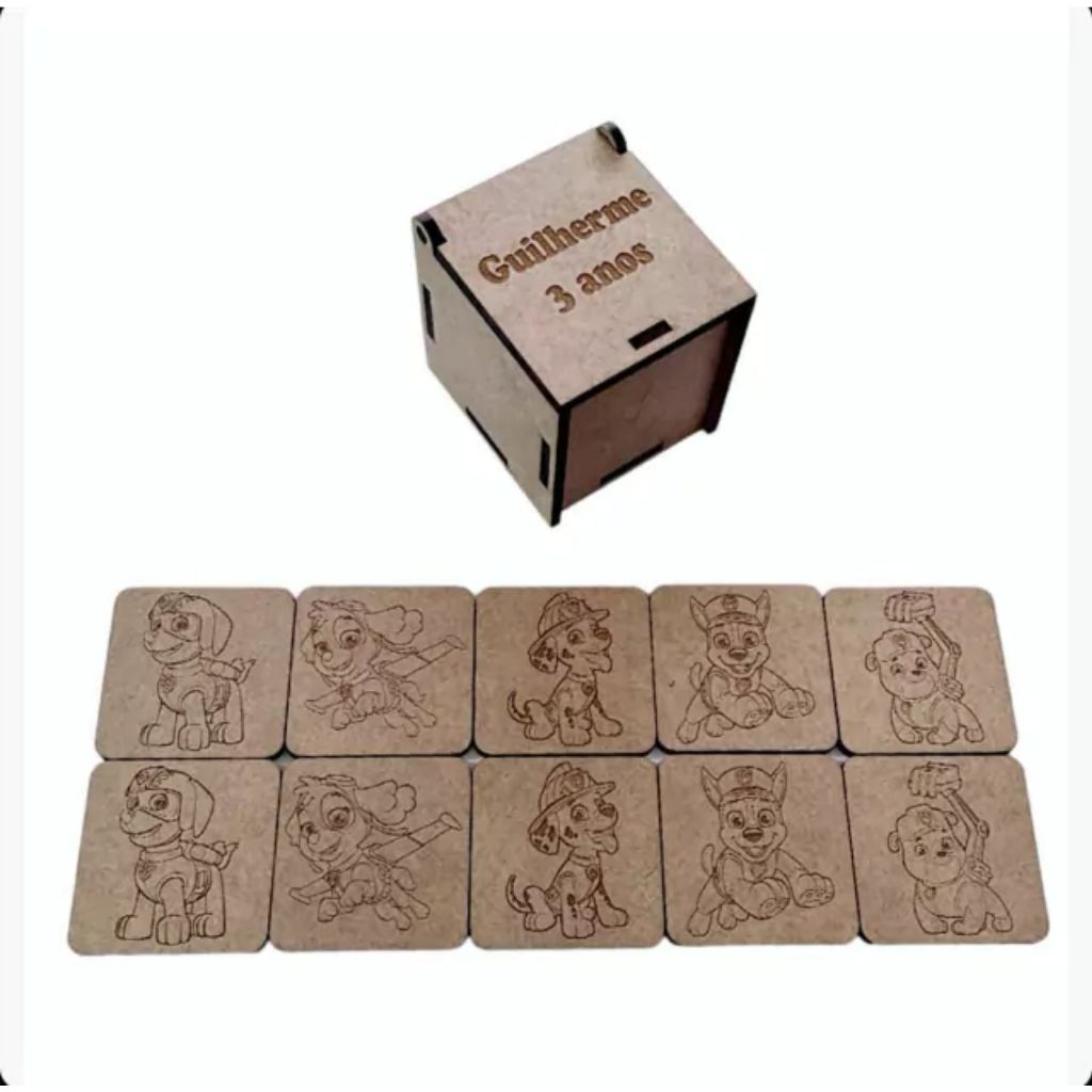 Kit de Jogo Memória Dia Das Crianças Aniversário Aniversário Infantil em MDF