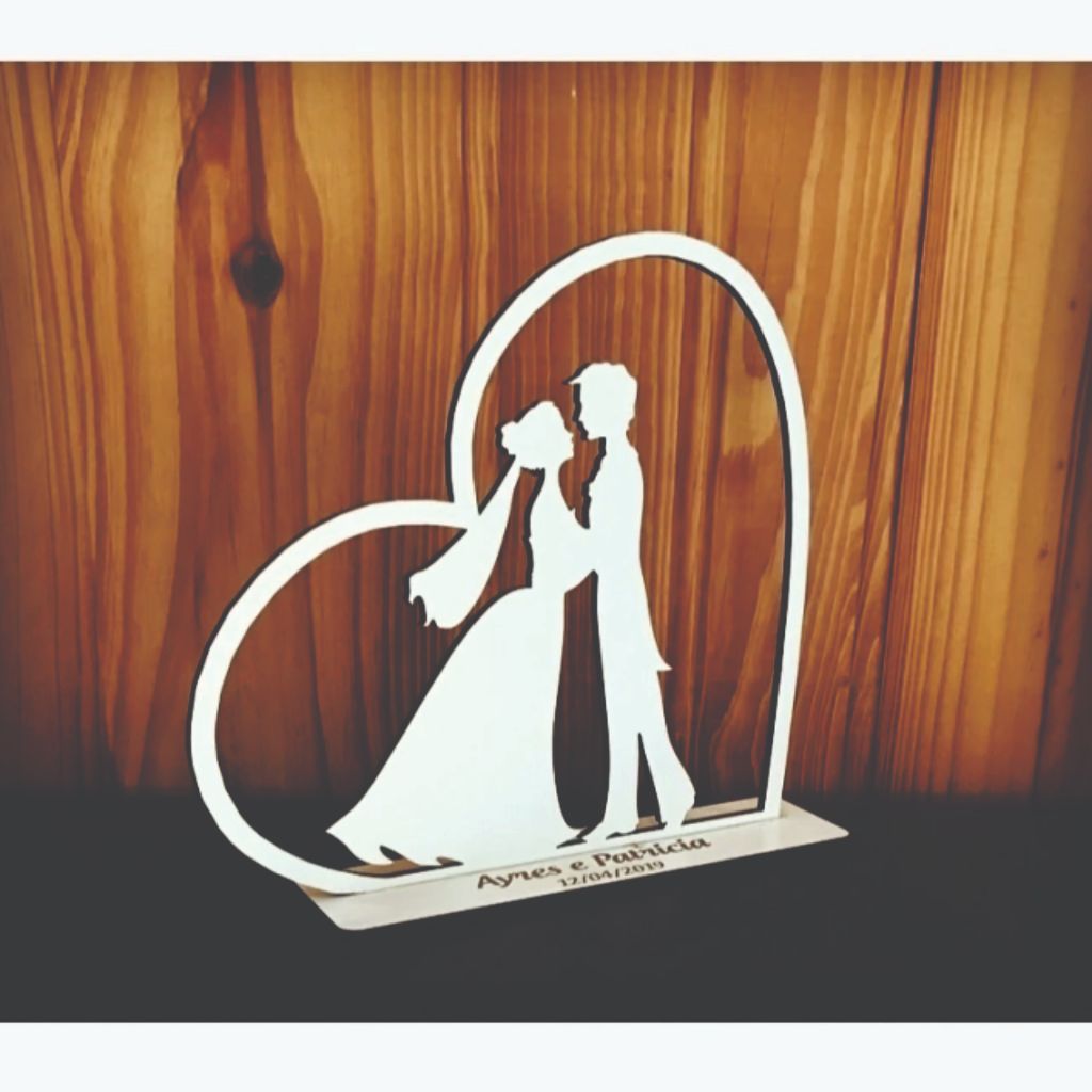 Kit de Lembrancinha 15Cm Casamento Casamento Personalizado em MDF