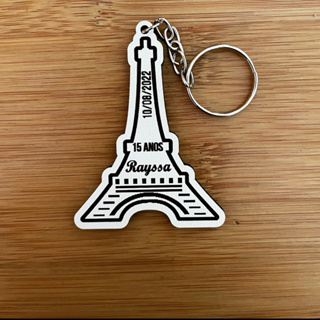Kit Chaveiros MDF Torre Eiffel – Lembrancinha 15 Anos / Debutante em Oferta na Shopee
