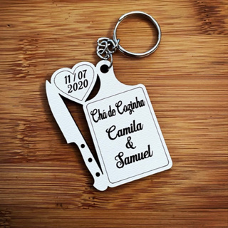 Kit Chaveiros Tábua MDF – Lembrancinha Chá de Casa Nova / Chá de Panela / Chá de Cozinha em Oferta na Shopee