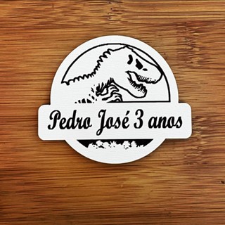 Kit Ímãs de Geladeira Dinossauro MDF – Lembrancinha Aniversário Jurassic Park Personalizado MDF