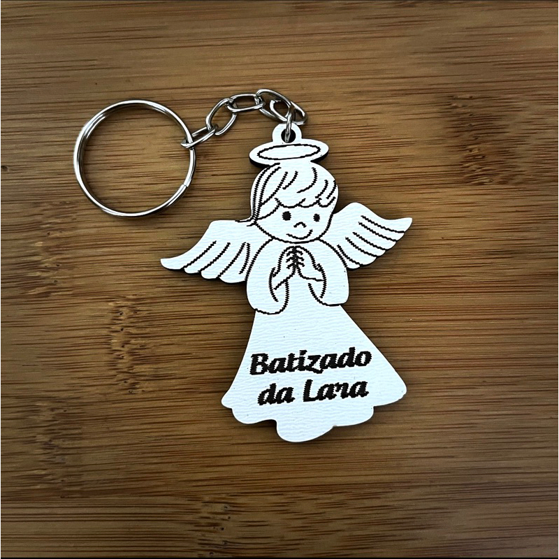 Kit de Chaveiros MDF Batizado Personalizados Especial Religioso Personalizado em MDF