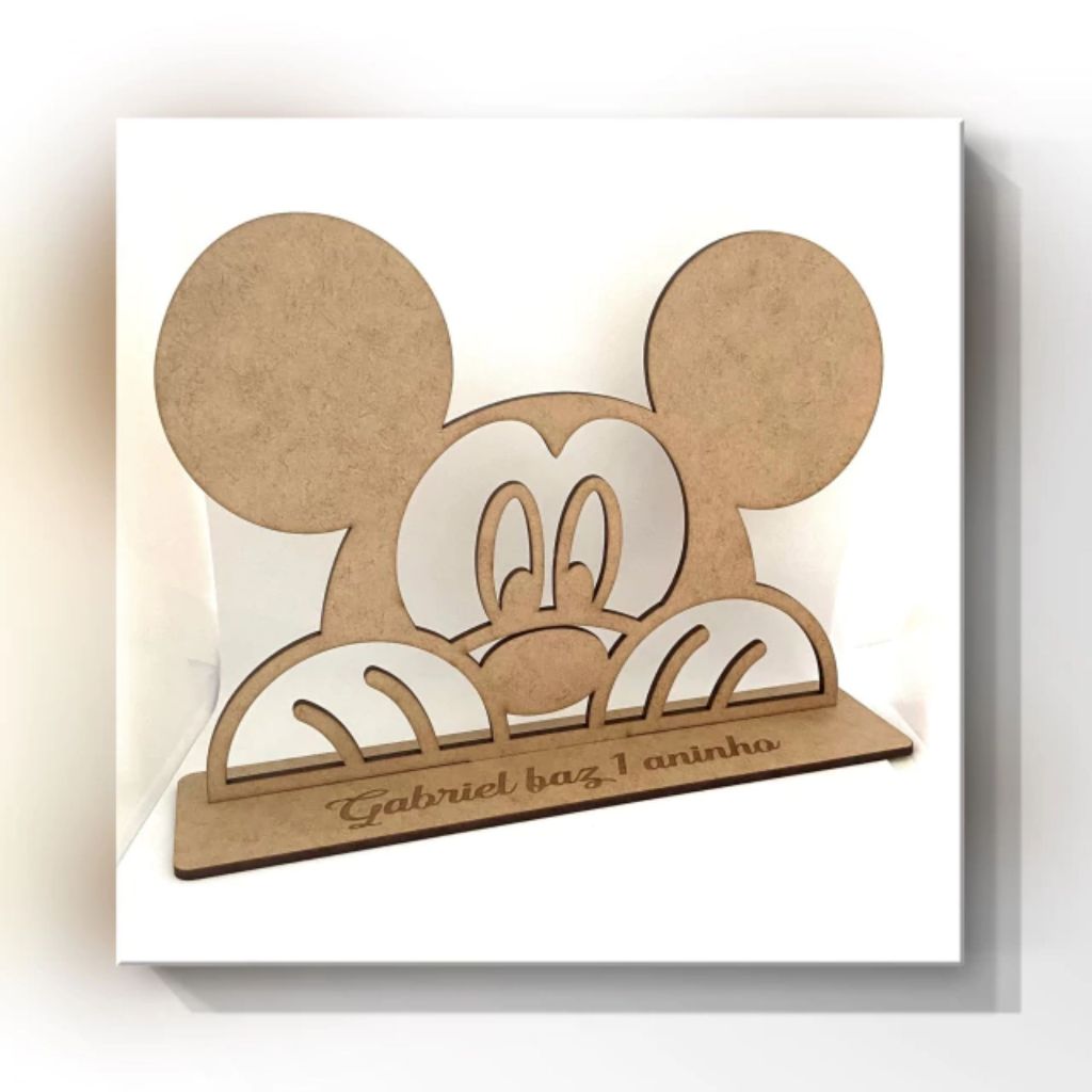 Kit de Lembrancinha Mickey Aniversário Aniversário Infantil em MDF