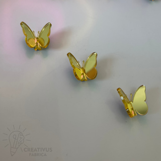 Borboleta 3D asinhas em acrílico aplique de parede Kit com 25 unidades 2cm em Oferta na Shopee