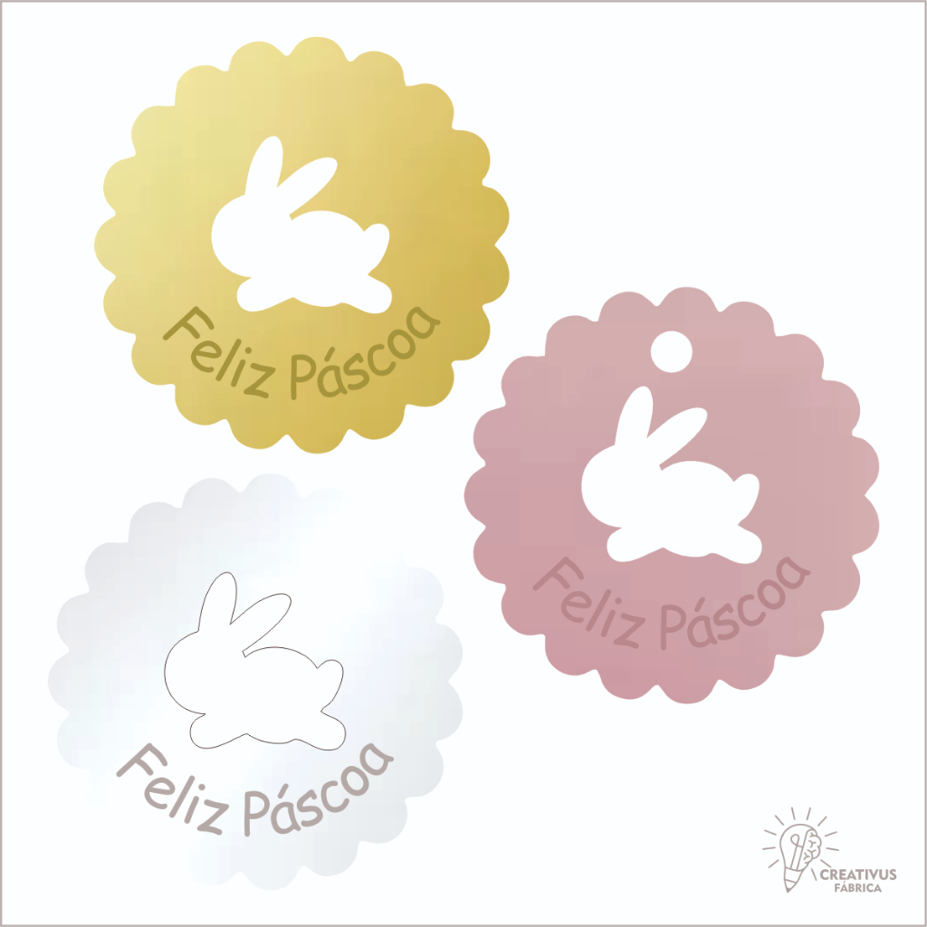 TAG Kit 50 Aplique Páscoa tag Coelho vazado NUVENZINHA em Oferta na Shopee