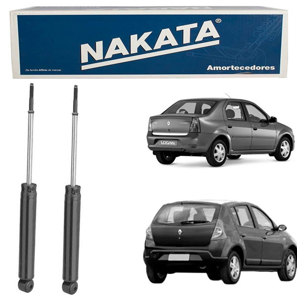 PAR Amortecedor Traseiro Logan Sandero 2007 a 2014 Nakata HG31129