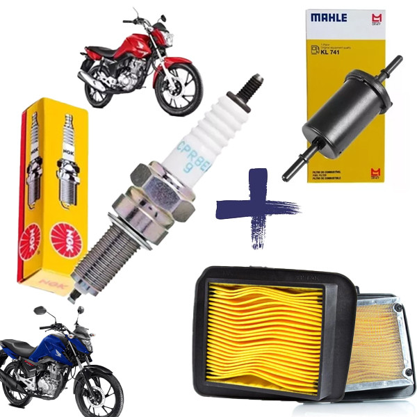 Kit Vela Filtro do motor e filtro combustivel CG 160 Fan Titan