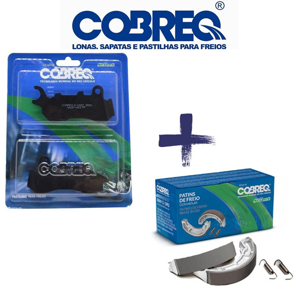 Kit Freio dianteiro + Lona Traseiro CG 160 Fan CG 160 Titan CG 160 Cargo Cobreq em Oferta na Shopee
