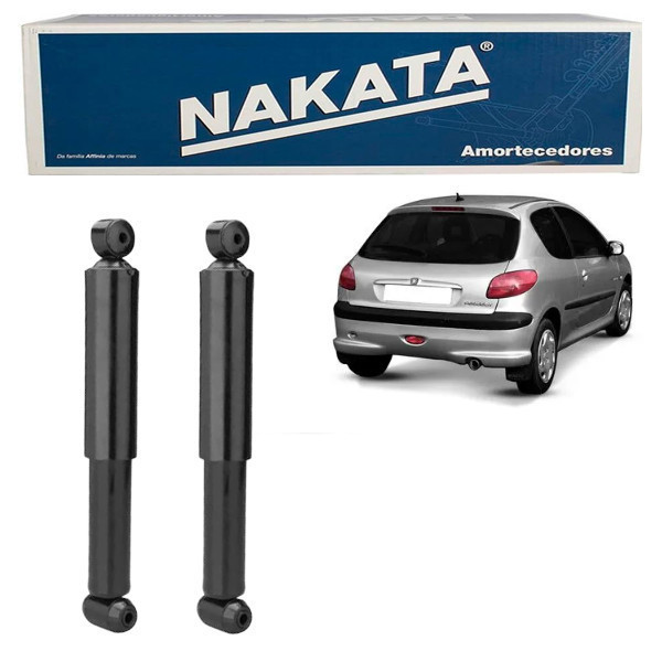 PAR Amortecedor Traseiro PEUGEOT 206 1999 a 2009 Nakata HG31032