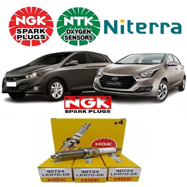 Jogo de Vela De Ignicao HYUNDAI HB20 HB20S 2012 2013 2014 2015 - NGK LKR7D-DE em Oferta na Shopee
