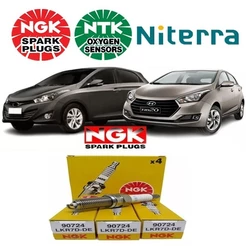 Jogo de Vela De Ignicao HYUNDAI HB20 HB20S 2012 2013 2014 2015 - NGK LKR7D-DE