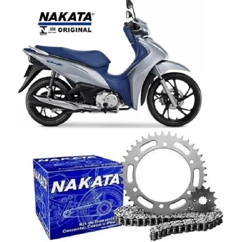 Kit Relação Tração Transmissão Honda Biz 125 - Nakata TM10100 em Oferta na Shopee