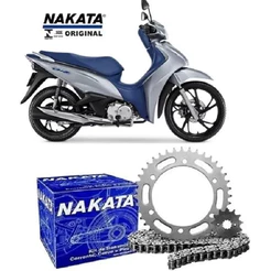 Kit Relação Tração Transmissão Honda Biz 125 - Nakata TM10100