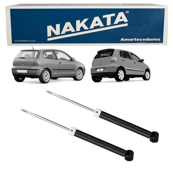 PAR Amortecedor Traseiro Fox 2004 a 2009 Polo Hatch 2002 a 2006 Nakata HG31107