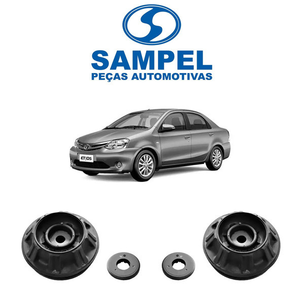 PAR Coxim do Amortecedor Dianteiro Etios Yaris C/ Rolamento Sampel 8288B