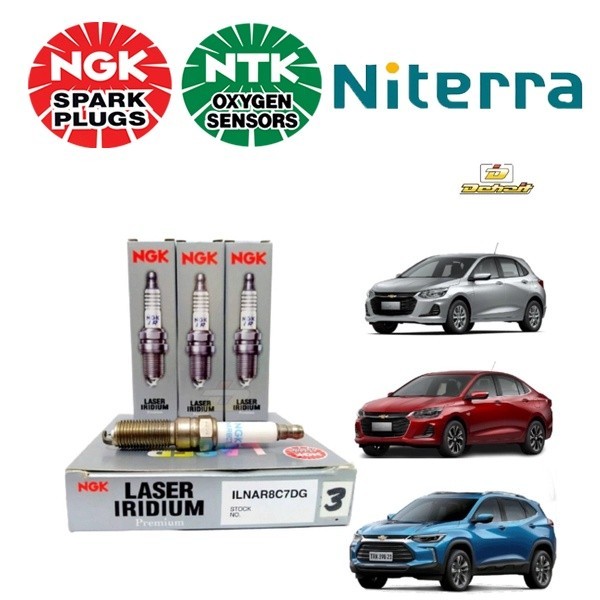 Jogo De Vela De Ignicao Onix LTZ LT 1.0  Tracker LTZ 1.0 1.2 Motor Ecotec 2019 2020 2021 2022 2023 – Ngk ILNAR8C7DG em Oferta na Shopee