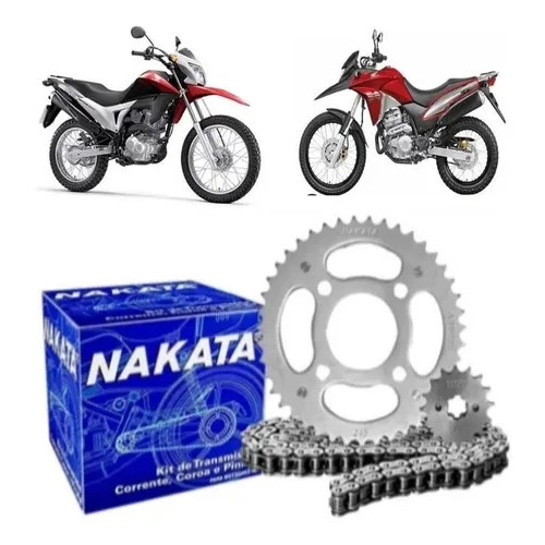Kit Relação Tração Transmissão Honda NXR 160 Bros XRE 190 - Nakata TM10190