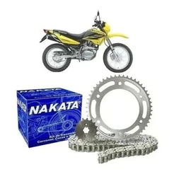 Kit Relação Tração Transmissão Honda NXR 150 Bros - Nakata TM10130
