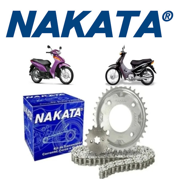 Kit Relação Tração Transmissão Honda Biz 100  C100 Biz - Nakata TM10105 em Oferta na Shopee