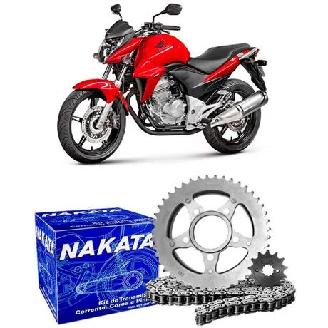 Kit Relação Tração Transmissão Honda CB300 - Nakata TM10175 em Oferta na Shopee