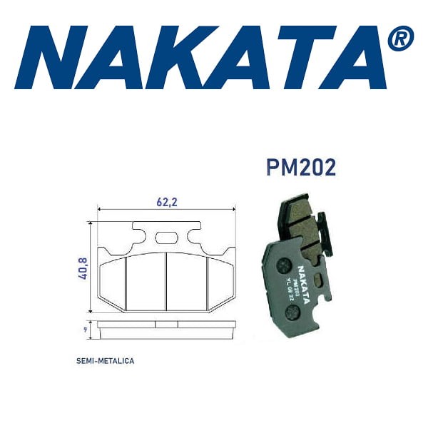 Pastilha de Freio traseiro Fazer YS 250 - Nakata PM202 em Oferta na Shopee