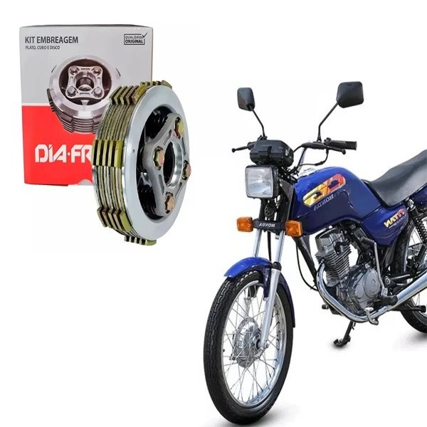 Kit Embreagem HONDA CG 125 FAN ES KS KSE ES 2000 2001 2002 2003 2004 2005 2006 2007 2008 – Diafrag DKE-00100