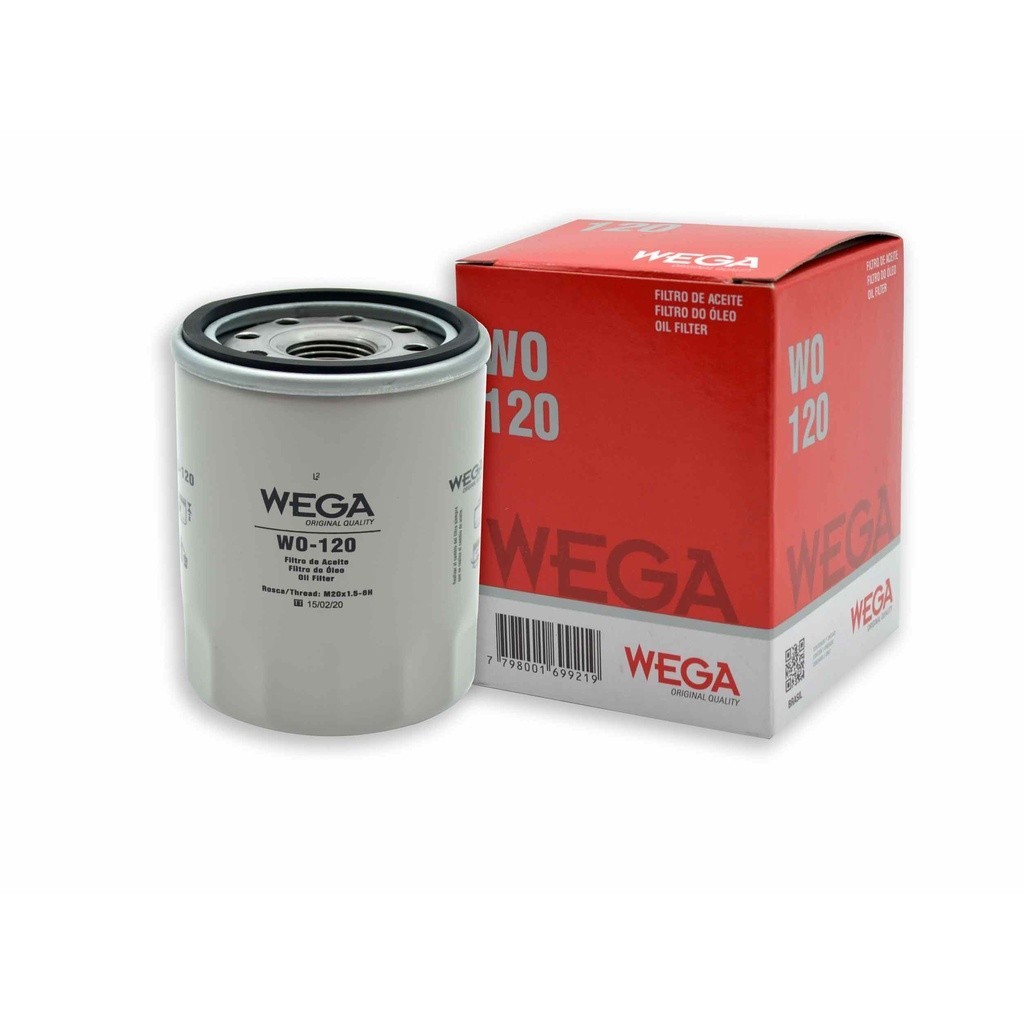 Filtro de Oleo Fiat Motores Fire Mobi Uno Palio Punto Siena Fiat 500 Grand Siena Idea Strada Fiorino – WEGA WO120 em Oferta na Shopee