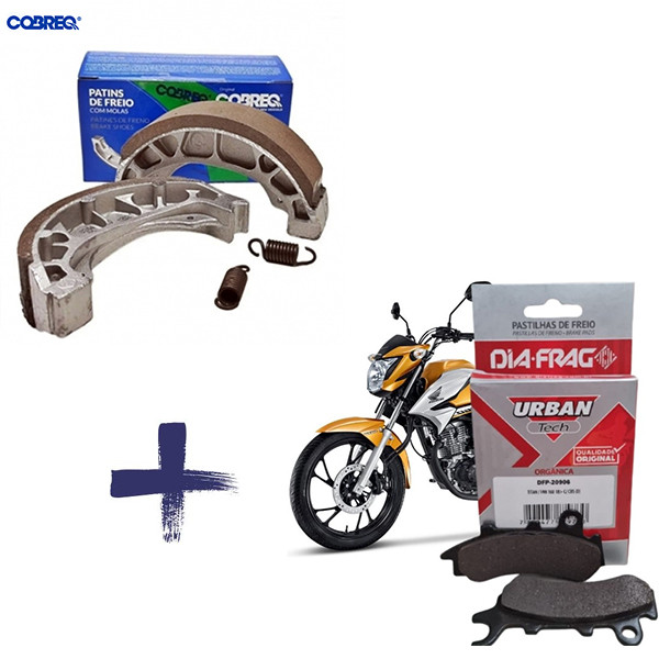 Kit Freio dianteiro + Traseiro CG 160 Fan 160 Titan 160 Cargo 160 em Oferta na Shopee