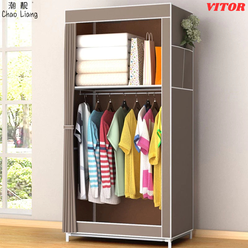 Dobrável Guarda Roupa Armário Multiuso Organizador De Roupa Armário Inteligente VITOR