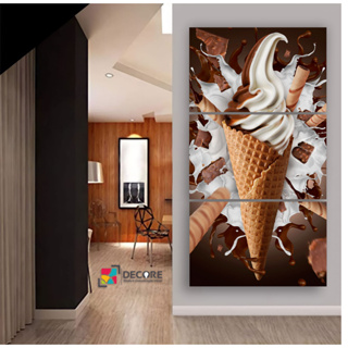 quadro decorativo sunday sorvete decoração sorveteria lanchonete cozinha calor verão em Oferta na Shopee