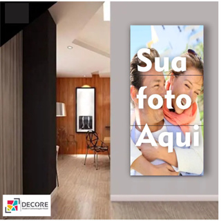 Quadro decorativo moderno sua foto aqui familia amigos lembranças eternize aqui em Oferta na Shopee
