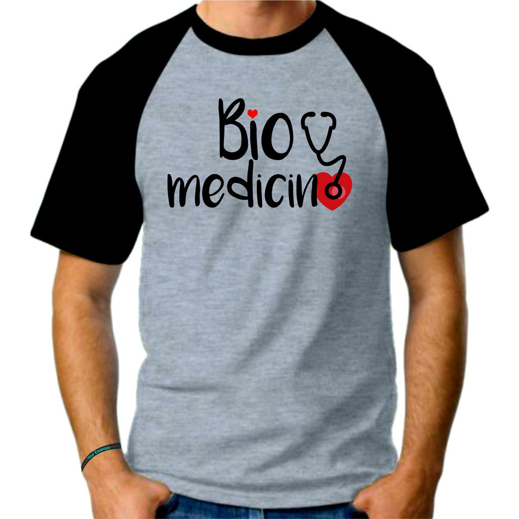 Camiseta Mescla Raglan Adulto Masculina, Biomedicina