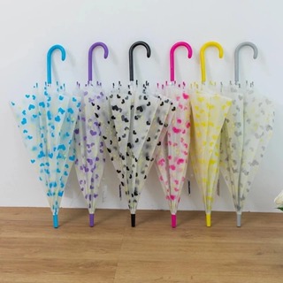 Guarda Chuva Bengala Sombrinha Coração Transparente -LS802075 em Oferta na Shopee